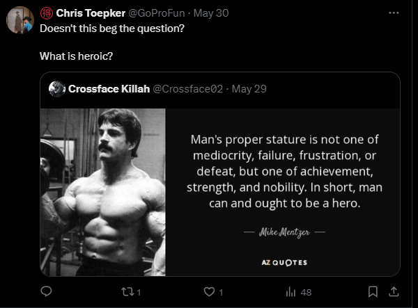 Heroic Running Advice, No Question